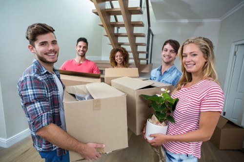 Commercial moving team planning an office relocation in Guildford