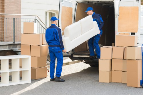 A busy moving day in Guildford with organised relocation